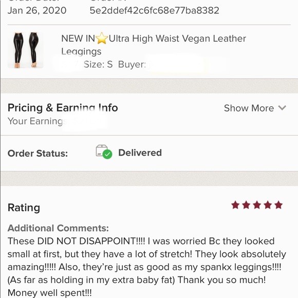 Black⭐️Ultra High Waist Vegan Leather Leggings - Picture 8 of 11